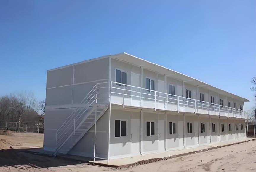 Folding Container House Site Scene